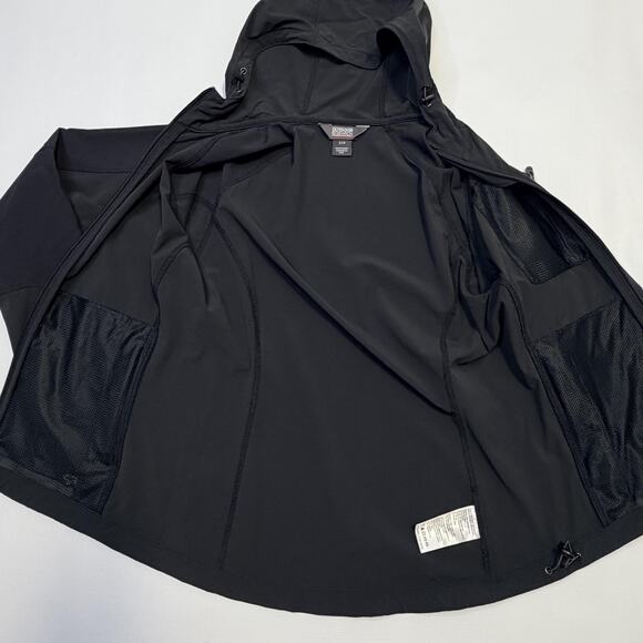 Outdoor Research Jacket Womens Small Black Softshell Hooded Full Zip Hiking - Picture 14 of 14